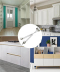 4 pack 100N gas spring hinges for cabinets shown with kitchens and furniture supporting doors securely in home settings