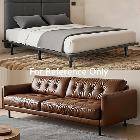 12 Piece Adjustable Bed Support Legs Amp Up Furniture Game With These Badass Risers To Fix Wobbly Beds 5.1 To 8.4 Inch Height Black Plastic Heavy Duty Load Rating Keeps Your Bedroom Rig Solid Strong on a bed and sofa.