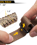 Two Point Paracord Rifle Sling With 39 To 50 Inch Adjustable Length 550 Paracord Built Tough Durable Outdoor Camo Brown Gear