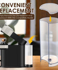 Feekoon transparent water tank reservoir and lid cover replacement for Nespresso Vertuo Next, front view