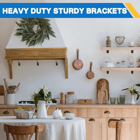 Twenty Pack Universal Stainless Steel Corner Brackets 90 Degree L Shape And Trapezoid Wood Furniture Connectors on kitchen shelf.