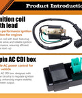 Ride Ready CDI Box Ignition Coil With Starter Solenoid And Voltage Regulator Bolt On And Plug And Play kit components