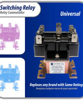 Heavy Duty DPDT Relay For HVAC Fan Control, 208-240V Coil shown with universal fittings, replaces APSR-342, multi-use switching solution.