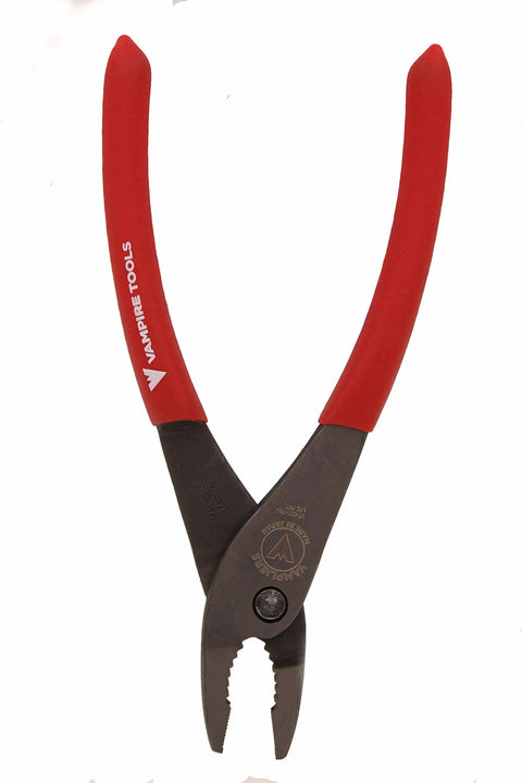 Close-up of red-handled pliers from 4 Piece Screw Extraction Pliers Gift Set Time Saving Handy Tool Kit For Removing Rusted Damaged And Security Screws Nuts And Bolts Ideal For Home Workshop And Professionals With Hardened Steel Tips And Comfortable Grips.
