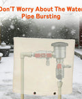Backflow Preventer Cover With 5F Freeze Protection over irrigation valves in snowy outdoor setting.