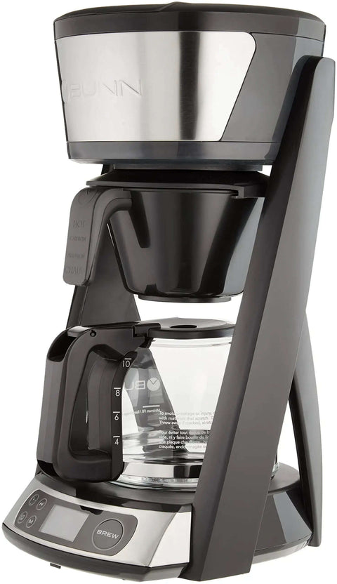 Heat N Brew 10 Cup Programmable Coffee Maker With Stainless Steel Finish and Even Brew Showerhead
