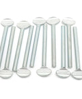 Top Shelf 10 Pack Galvanized Carbon Steel Thumb Screws 1/4-20 X 2-1/2 Inch Knurled Wing Bolts, heavy-duty fasteners.