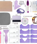 All In One Sublimation Shirts Tool Kit For Vinyl Alignment With Portable Ironing Pad And T Shirt Ruler Guides Must Have Teflon Sheets For Cricut Heat Press HTV Center Designs Plus Heat Resistant Gloves Tape Pencils And Mini Pruning Tool displayed