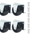 Low Profile 2 Inch Caster Wheels For Trundle Beds And Cabinets 4 Pack Ultra Slim Furniture Casters For Drawers Rollouts