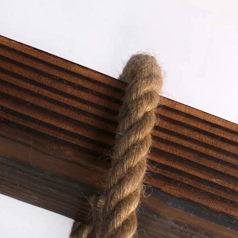 Detail of wood beam finish on Farmhouse Pendant Light For Kitchen Island With Black Metal And Wood Beam Finish, Rustic Dining Room Ceiling Fixture