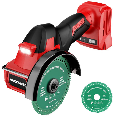 Cordless Cut Off Tool Built To Crush It With 18V Battery System, 18,000 RPM Brushless Motor, 4 Inch Cutting Blades (2 Pack) With Dust Cover