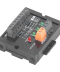 Three Channel Encoder Converter Module With Plug And Play Install For PLC And High Speed Counter, 24V ready, top angle view.