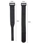 Multimeter Hanging Kit For Fluke Meters With Magnetic Hanger, Two Straps, Two Clips, And TPAK Probe Compatibility Keeps Your Hands Free While You Work - black straps close-up with dimensions