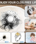 2 In 1 Bathtub Drain Plug Stopper Hair Catcher With Stainless Steel Filter Pop Up Drain fits 1.6 to 2.0 inch holes