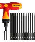 Premium Security Torx Bit Set With T Handle Ratchet Driver Forged From Industrial S2 Steel for precision work.