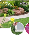Heavy Duty Galvanized Garden Stakes And Landscape Staples 6 Inch 11 Gauge 500 Pack shown with garden landscape