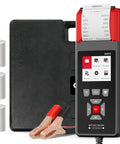 Car Battery Tester With Printer For 6V 12V And 24V Systems, A Handy Load Tester For Everyday Drivers That Quickly Checks Cranking Current, Internal Resistance, Battery Health And Overall Life, With Real Printouts, handheld with clamps and paper rolls
