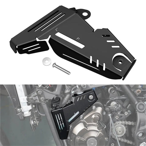 High-Performance Motorcycle Engine Oil Cooler And Coolant Reservoir Tank Protector Shield Cover compatible with Yamaha Tenere 700 Rally XTZ700, black metal