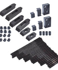 58 Piece T Slot Hold Down Clamp Kit For 7/16 Inch Table Slot Includes 24 Studs In Lengths 3 4 5 6 7 8 With 3/8-16 Threads