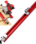 Pro Grade Circular Saw Guide Rail For 12 Inch Saw Base Aluminum Alloy Precision Base Guide with saw visible on a table