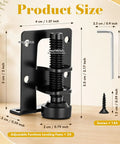 Heavy Duty Adjustable Furniture Leveling Feet L Shaped Leg Levelers 24 Pack Black With Hex Wrench Screw Kit size details and measurements.
