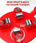 Heavy Duty Machinery Mover Skates Featuring 360 Degree Swivel Design with multi-wheel support for effortless transport.