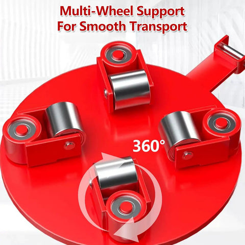 Heavy Duty Machinery Mover Skates Featuring 360 Degree Swivel Design with multi-wheel support for effortless transport.