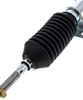 Close-up of Steering Rack And Tie Rod End Kit For Polaris RZR XP 4 1000 Turbo 2017-2022, heavy duty, black boot, metal threads.