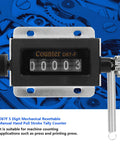 D67F 5 Digit Mechanical Bale Counter For Baler D67F With Pull Counter, showing 00003 on a blue gear background
