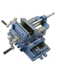 Heavy Duty Cross Slide Drill Press Vise With Two Way XY Compound Travel Four Inch Cast Iron Jaws built for precision milling and clamping.