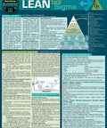 Ultimate QuickStudy Laminated Reference Guide for Lean Six Sigma Practitioners with process maps and charts displayed.