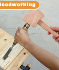 Using Beech Wood Mallet 9.5 Inch Hand Hammer For Woodworking And Leather Projects Solid Beech Construction With Ergonomic Grip