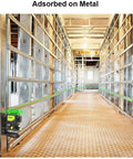 Fine-Tuning Bracket Laser Level Adapter Workhorse with Magnetic Pivoting Base on metal frame in construction site.
