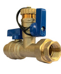 Three Quarter Inch IPS Isolator Tankless Water Heater Service Valve Kit With Brass Isolation Valves And Pressure Relief Valve
