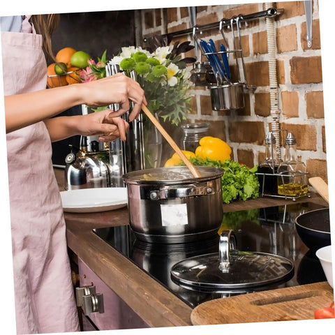 Person cooking in kitchen with Heavy Duty Leak Stop Tape For Radiator Pipes And Home Repairs High Temperature Resistant Seal Strip