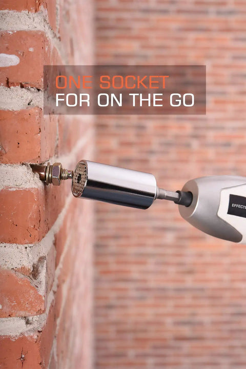 Self Adjusting Universal Socket Set Fits Three Eighths To One And One Sixteenth Inch And Nine Millimeter To Twenty Seven Millimeter For Wrench