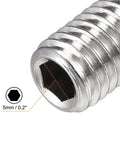 Close-up of Bulletproof Ball Set Screws M10 x 25mm 304 Stainless Steel Hex Socket with 5mm opening.