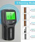 Image of a 5 in 1 Stud Finder Wall Detector with Backlight showcasing its five scanning modes and display features.
