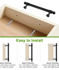 Installation guide for 10 Pack 5 Inch Matte Black Cabinet Handles And Drawer Pulls With Solid Build, Scratch Resistant And Rust Proof Finish
