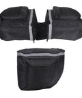 Image of 25L Bike Rack Bag For Rear Carrier Double Pannier Trunk Storage With Side Pockets Mountain Road Ready Tote For Adults Ideal For Groceries And Tools For Everyday Commutes showing dual panniers and reflective strips.