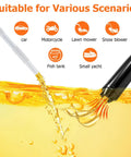 Hassle Free Plug And Play Battery Gas Siphon Pump 2.4 Gpm Electric Fuel Transfer with hose pouring liquid for various scenarios.