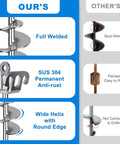 Beast Mode Heavy Duty 36 Inch Sand Boat Anchor With 32 Foot Thick Rope Hook And Float Ball 304 Stainless Steel Screw In Anchor For Pontoon Jet Ski Kayak Sandbar Beach, full welded helix