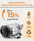 Straight Shot AC Compressor With Clutch Fits Chevrolet Silverado 1500 Gmc Sierra 1500 Tahoe Suburban Yukon Xl Escalade 2014 2020 V6 V8 showing eco-friendly components.