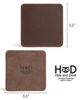 Leather Coaster Set Of 8 For Serious Surface Protection Bourbon Brown Bar Vibe Premium Table Coasters For Home And Office Spill Proof Scratch Resistant Drink Mats Dope Look And Easy To Clean