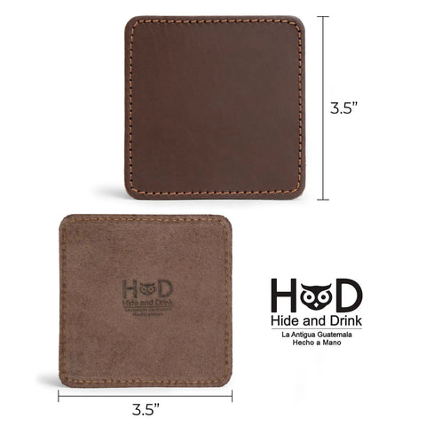 Leather Coaster Set Of 8 For Serious Surface Protection Bourbon Brown Bar Vibe Premium Table Coasters For Home And Office Spill Proof Scratch Resistant Drink Mats Dope Look And Easy To Clean
