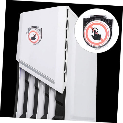 Heavy Duty Button Guard For Computers And PCs Keeps You From Accidental Presses Push Button Cover Protector installed on PC case