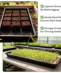 10 Pack 1020 Mesh Trays With Holes Heavy Duty Mesh Bottom Flats 20 By 10 Inches For Microgreens Seed Starting