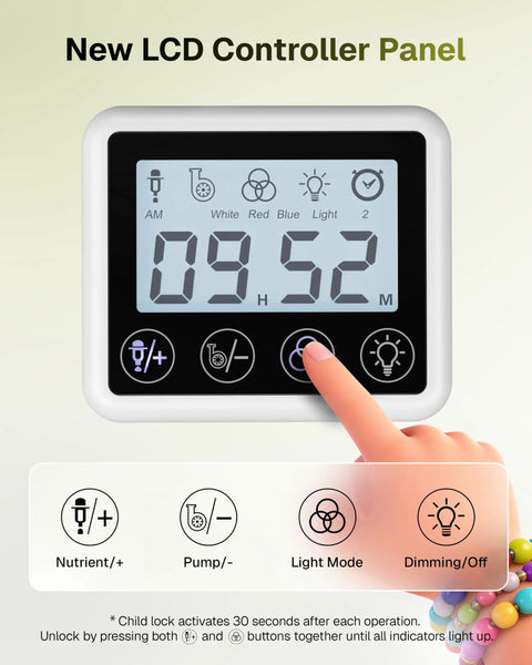 Indoor Hydroponics Growing System With 12 Pod Germination Kit And LED Grow Light LCD Touch Panel Quiet Automatic Operation Water Circulation And Height Adjustable Design For Easy Lettuce And Veggie Harvest