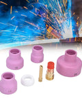7 Piece Welding Accessory Kit With Ceramic Nozzles Collets Gas Lens Cups And Gaskets For WP17 WP18 WP26 Welding Guns