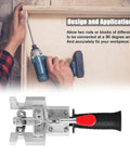 Woodworking Locating Clamp 90 Degree Corner Clamp Fixing Clip shown clamping two wooden pieces at right angle for precise workholding
